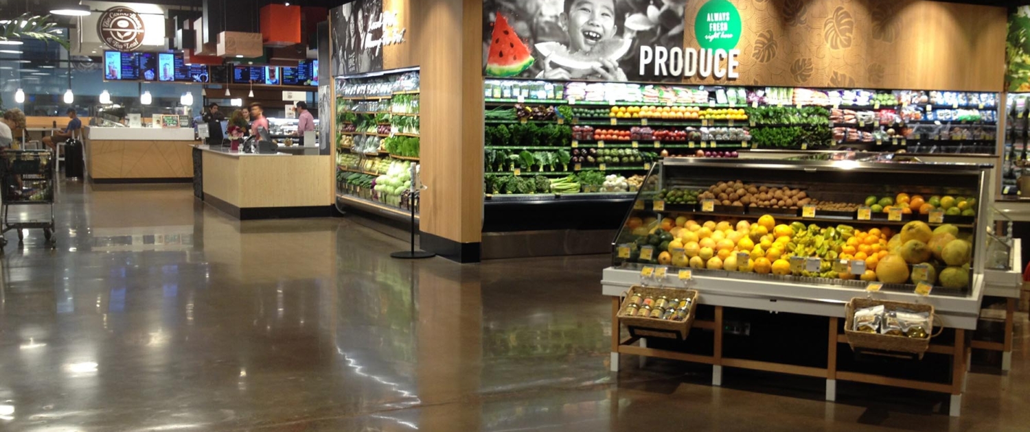 Produce section of store