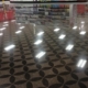 Polished concrete floor in retail store