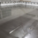 Front view of grey polished concrete floors